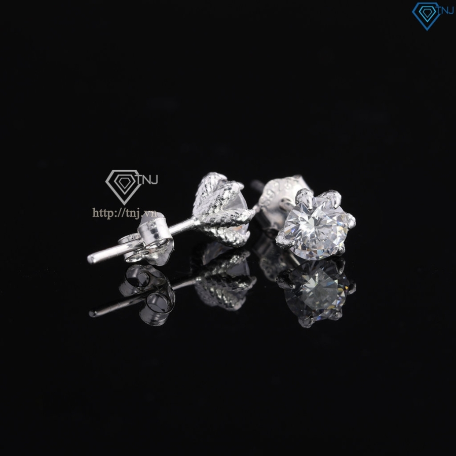 Bông tai bạc nam móng rồng đính đá 5mm BTA0114.1 - Trang Sức TNJ