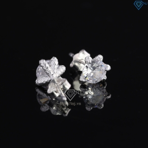 Bông tai bạc nam móng rồng đính đá 6mm BTA0114.2 - Trang Sức TNJ