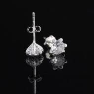 Bông tai bạc nam móng rồng đính đá 6mm BTA0114.2