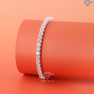 Lắc tay bạc nữ dạng kiềng đính đá LTN0430  - Trang Sức TNJ