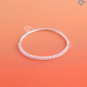 Lắc tay bạc nữ dạng kiềng đính đá LTN0430  - Trang Sức TNJ