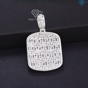 Mặt dây chuyền nam chữ nhật full đá MDCA0202