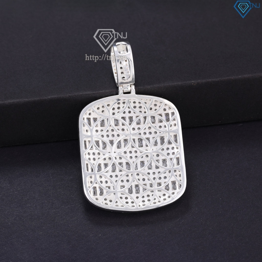 Mặt dây chuyền nam chữ nhật full đá MDCA0202