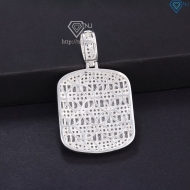 Mặt dây chuyền nam chữ nhật full đá MDCA0202