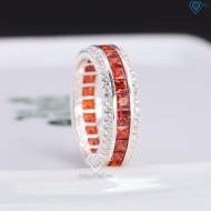 Nhẫn bạc nam tròn đính đá đỏ đẹp NNA0832 - Trang sức TNJ