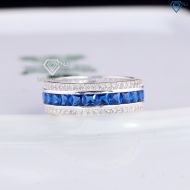 Nhẫn bạc nam tròn full đá đính đá màu đẹp NNA0832 - Trang sức TNJ