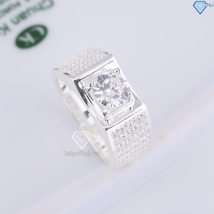 Nhẫn nam bạc 925 đính đá trắng NNA0838