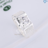 Nhẫn nam bạc 925 đính đá trắng NNA0838