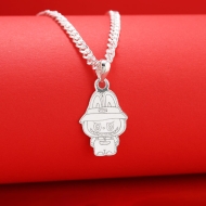 Dây chuyền bạc cho bé hình Labubu khắc tên DCT0127