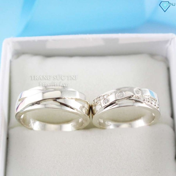 Nhẫn đôi bạc nhẫn cặp bạc đẹp ND0186