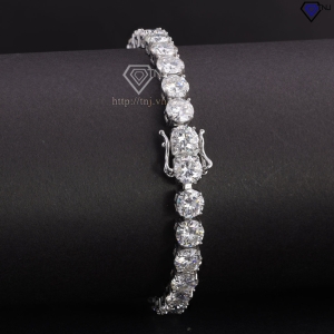Lắc tay bạc nam Tennis đính full kim cương Moissanite 6mm LTNM0012