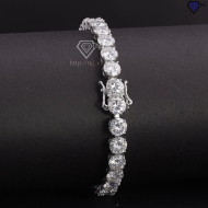 Lắc tay bạc nam Tennis đính full kim cương Moissanite 6mm LTNM0012