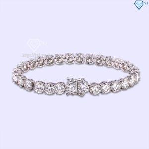 Lắc tay bạc nam Tennis đính full kim cương Moissanite 6mm LTNM0012