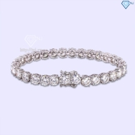 Lắc tay bạc nam Tennis đính full kim cương Moissanite 6mm LTNM0012