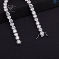 Lắc tay bạc nam Tennis đính full kim cương Moissanite 6mm LTNM0012