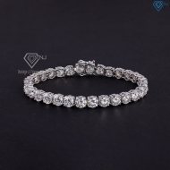 Lắc tay bạc nam Tennis đính full kim cương Moissanite 6mm LTNM0012