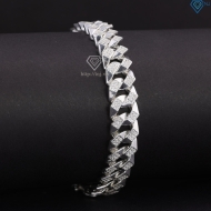 Lắc tay nam Cuban bản nhỏ 10mm cách điệu LTA0213 - Trang Sức TNJ