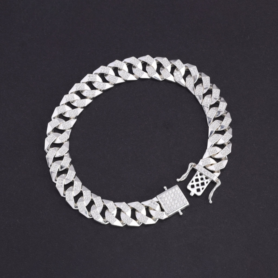 Lắc tay nam Cuban bản nhỏ 10mm cách điệu LTA0213