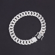 Lắc tay nam Cuban bản nhỏ 10mm cách điệu LTA0213
