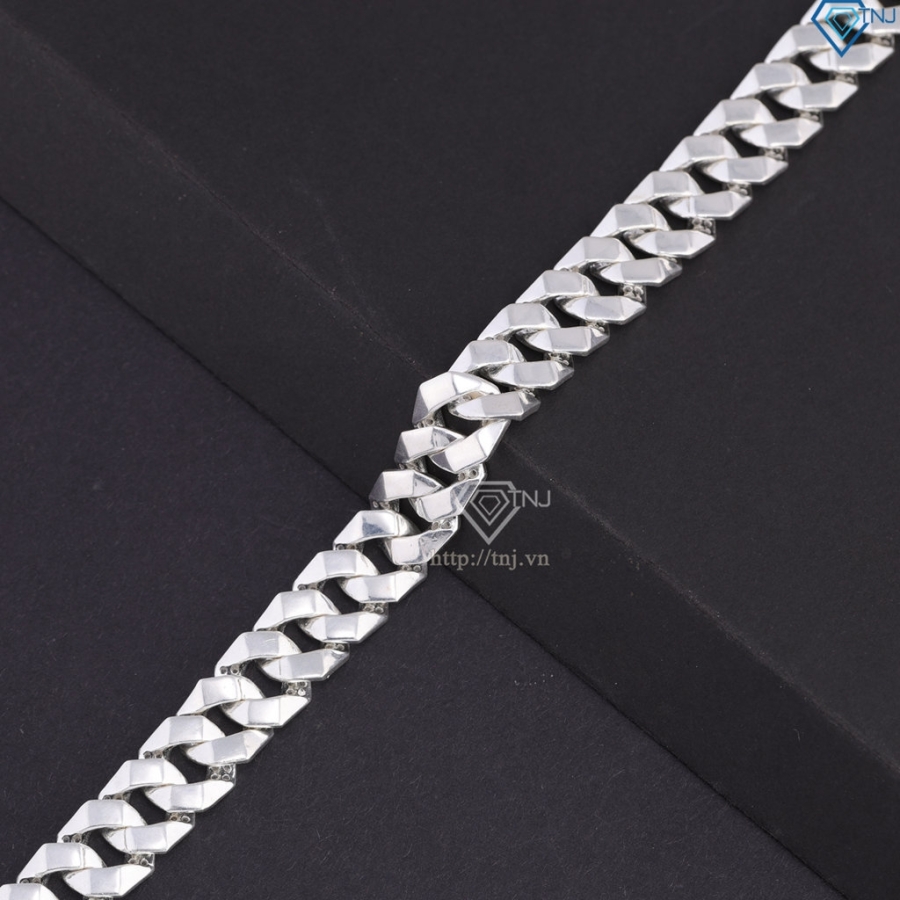 Lắc tay nam Cuban bản nhỏ 10mm cách điệu LTA0213 - Trang Sức TNJ