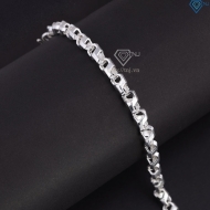 Lắc tay bạc mắt xích vuông nam trơn đơn giản LTA0214 - Trang Sức TNJ