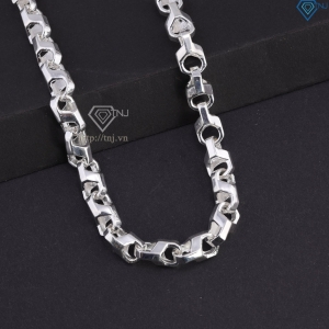 Lắc tay bạc mắt xích vuông nam trơn đơn giản LTA0214 - Trang Sức TNJ