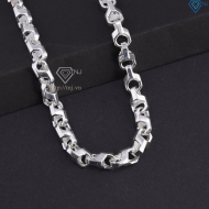 Lắc tay bạc mắt xích vuông nam trơn đơn giản LTA0214 - Trang Sức TNJ