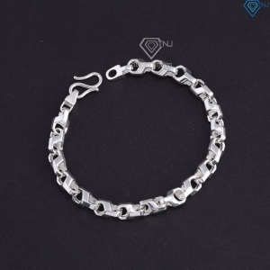 Lắc tay bạc mắt xích vuông nam trơn đơn giản LTA0214 - Trang Sức TNJ