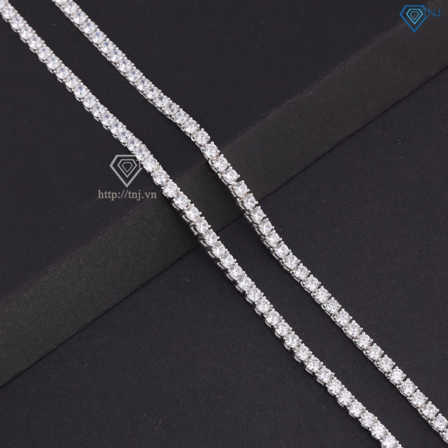Dây chuyền Tennis bạc bản nhỏ cho nam 3mm DCK0155 - Trang Sức TNJ