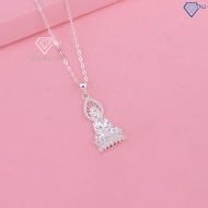 Dây chuyền bạc nữ 925 quan thế âm đính đá DCN0781