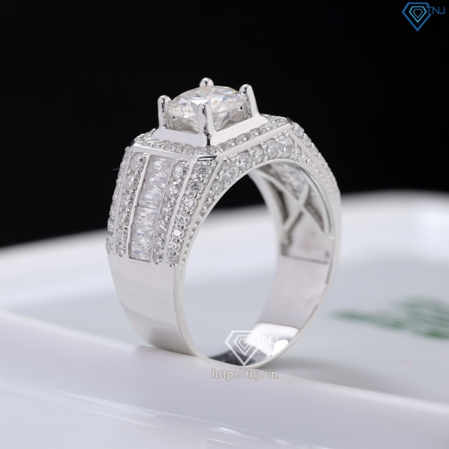 Nhẫn nam Moissanite đẹp 7.0mm - Kiểm định GRA NNAM0225