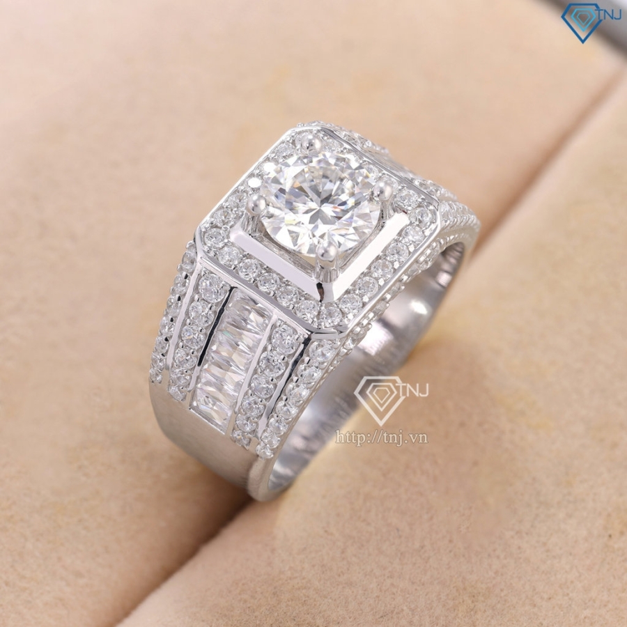 Nhẫn nam Moissanite đẹp 7.0mm - Kiểm định GRA NNAM0225