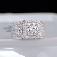 Nhẫn nam Moissanite đẹp 7.0mm - Kiểm định GRA NNAM0225
