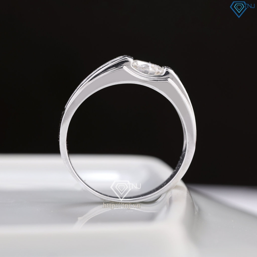 Nhẫn nam Moissanite đơn giản đính đá 6.0mm - Kiểm định GRA NNAM0227