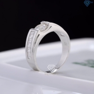 Nhẫn nam Moissanite đơn giản đính đá 6.0mm - Kiểm định GRA NNAM0227