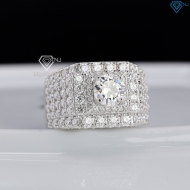 Nhẫn nam đính full kim cương Moissanite đẹp 7.0mm - NNAM0228