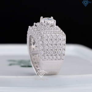 Nhẫn nam đính full kim cương Moissanite đẹp 7.0mm - NNAM0228