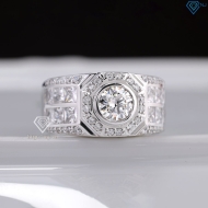Nhẫn nam Moissanite đơn giản đính đá 6.0mm - Kiểm định GRA NNAM0229