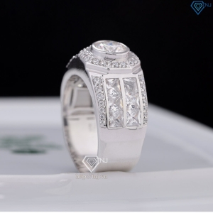 Nhẫn nam Moissanite đơn giản đính đá 6.0mm - Kiểm định GRA NNAM0229