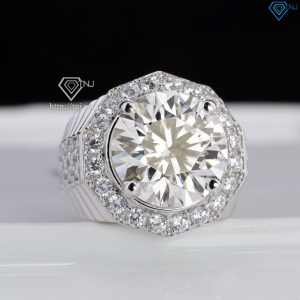 Nhẫn nam Moissanite bản to đính kim cương 15.0mm NNAM0230
