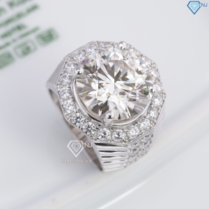 Nhẫn nam Moissanite bản to đính kim cương 15.0mm NNAM0230