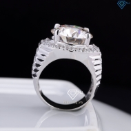 Nhẫn nam Moissanite bản to đính kim cương 15.0mm NNAM0230