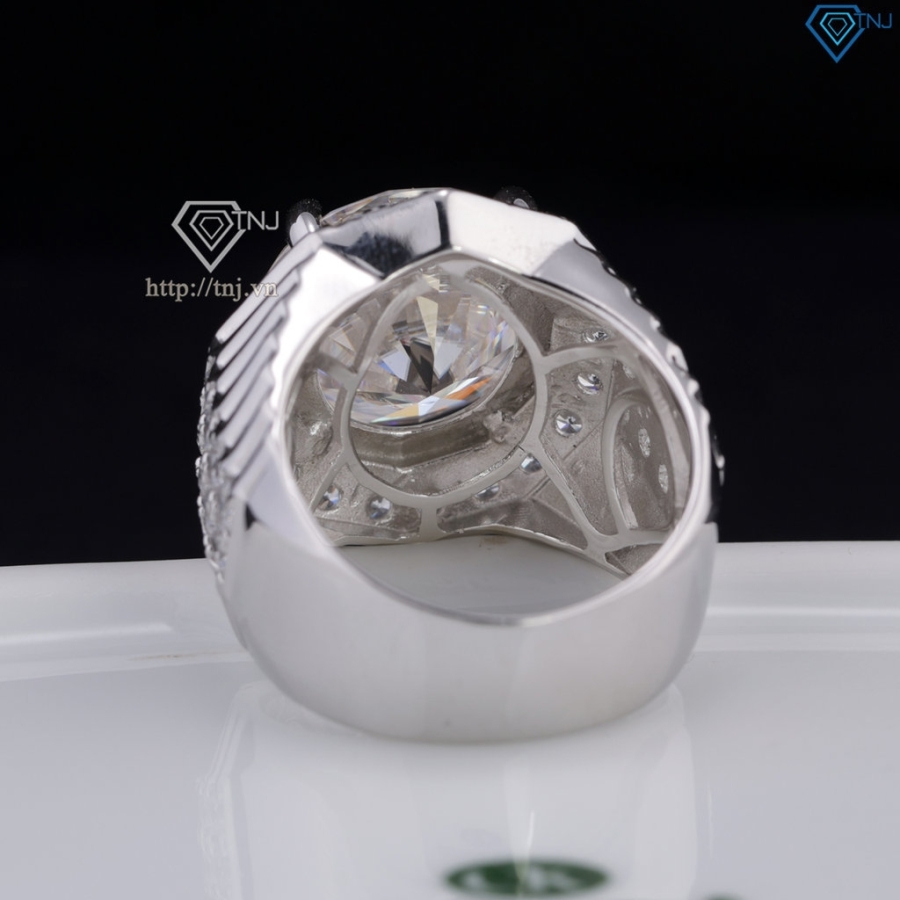 Nhẫn nam Moissanite bản to đính kim cương 15.0mm NNAM0230