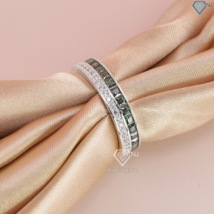 Nhẫn bạc nữ 925 đính đá hai màu đẹp NN0517 - Trang Sức TNJ