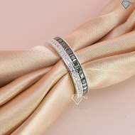 Nhẫn bạc nữ 925 đính đá hai màu đẹp NN0517 - Trang Sức TNJ