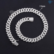 Dây chuyền bạc nam cuban 13mm DCK0156