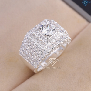 Nhẫn bạc nam cao cấp đính full đá NNA0842 - Trang Sức TNJ