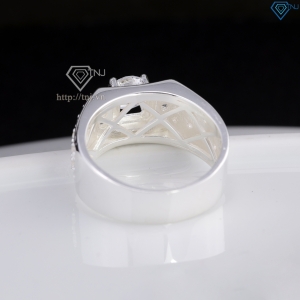 Nhẫn bạc nam đơn giản đính đá đẹp NNA0843 - Trang Sức TNJ