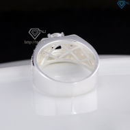 Nhẫn bạc nam đơn giản đính đá đẹp NNA0843 - Trang Sức TNJ