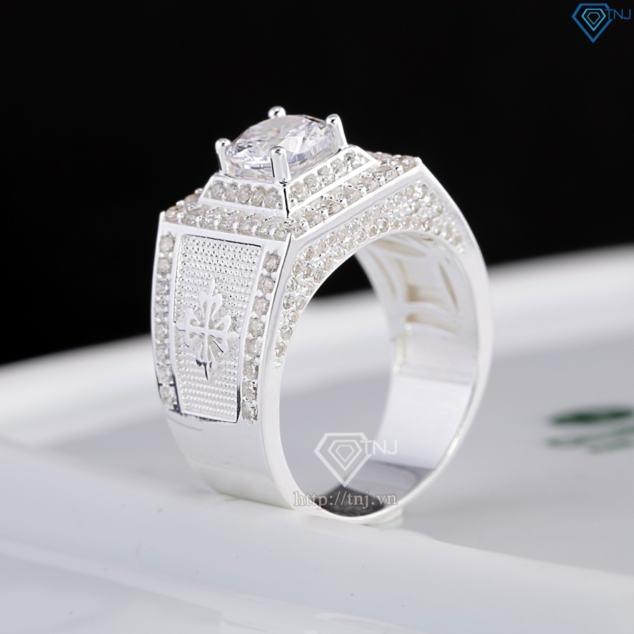 Nhẫn bạc nam Patek Philippe đính đá đẹp NNA0844 - Trang Sức TNJ